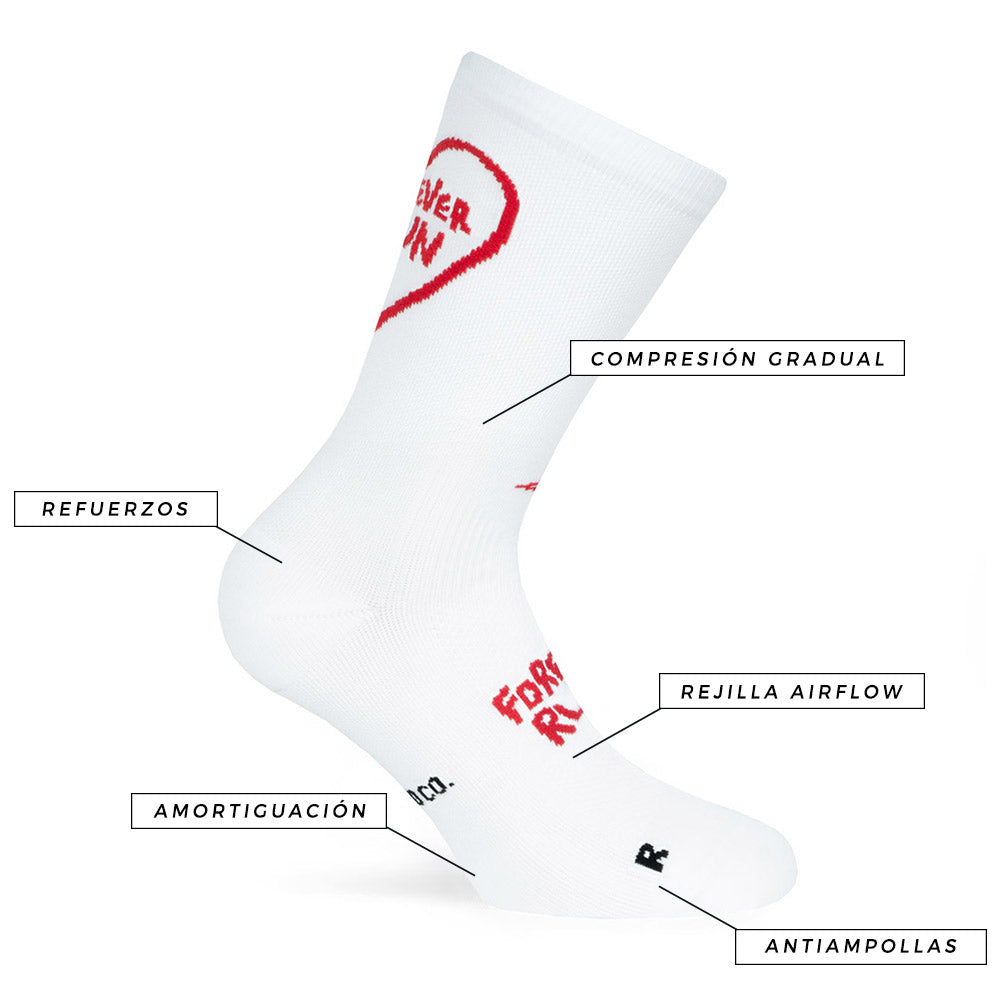 Calcetines Forever Run Blanco