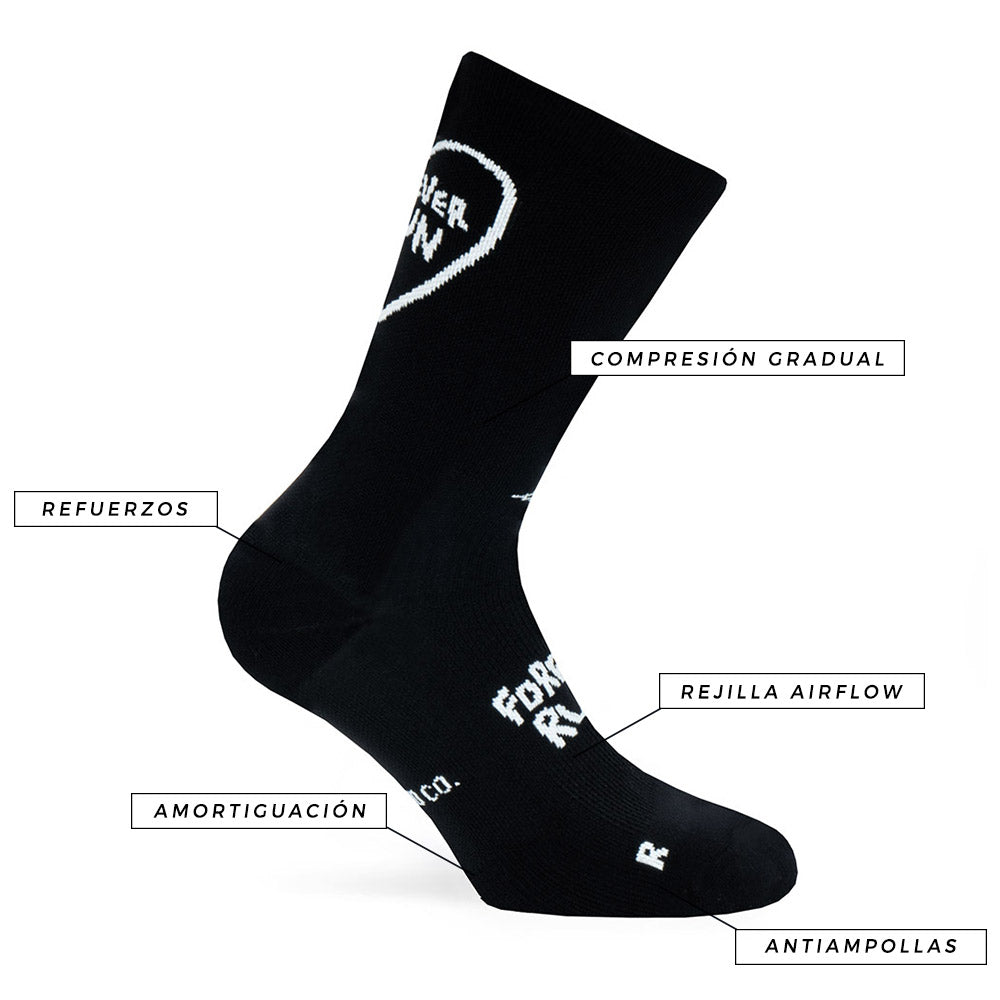 Calcetines Forever Run Negro