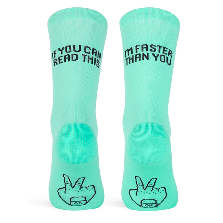 Faster Turquoise Socks