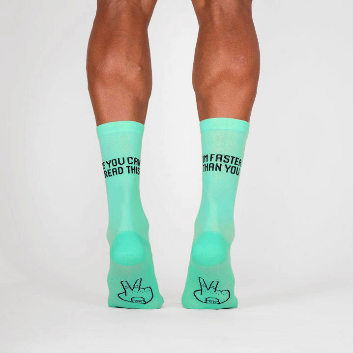Faster Turquoise Socks