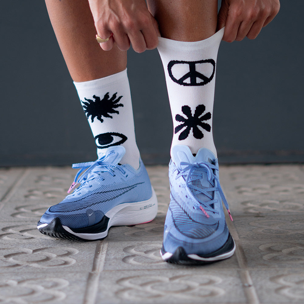 Peace White Socks
