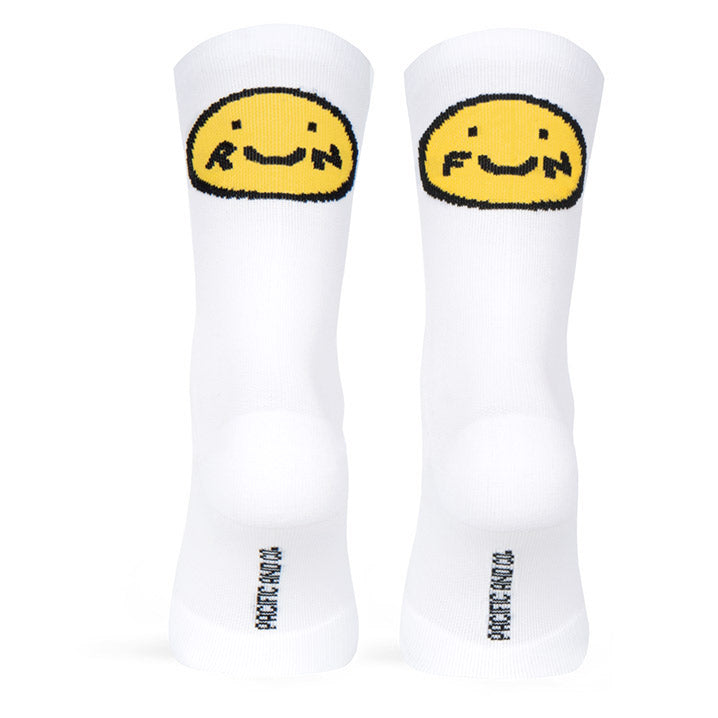 Smile Run Socks White