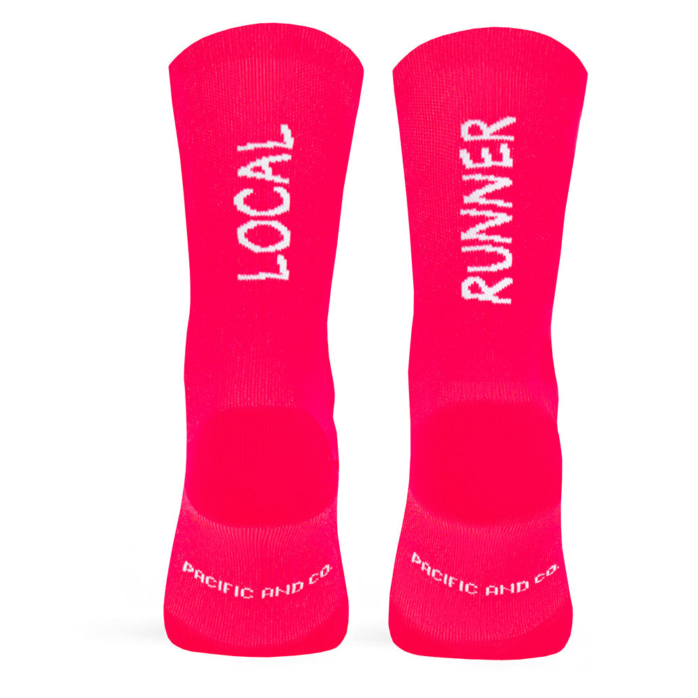 Calcetines Local Runner Coral Neon