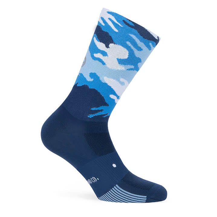 Technical Socks for Trail Running and Cycling - Blue Camo | Pacific and Co. Technical Socks for Trail Running and Cycling - Blue Camo | Pacific and Co.