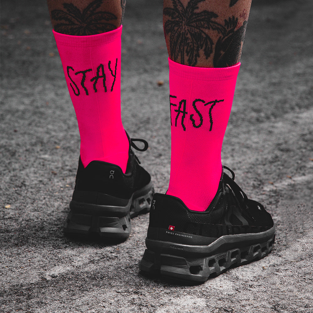 Stay Fast Pink Socks